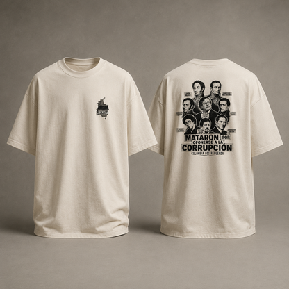 Camiseta NEKO Lucho por mi Libertad - front y back flat lay