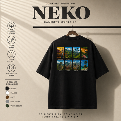 Camiseta NEKO Colombia hanger con iconos