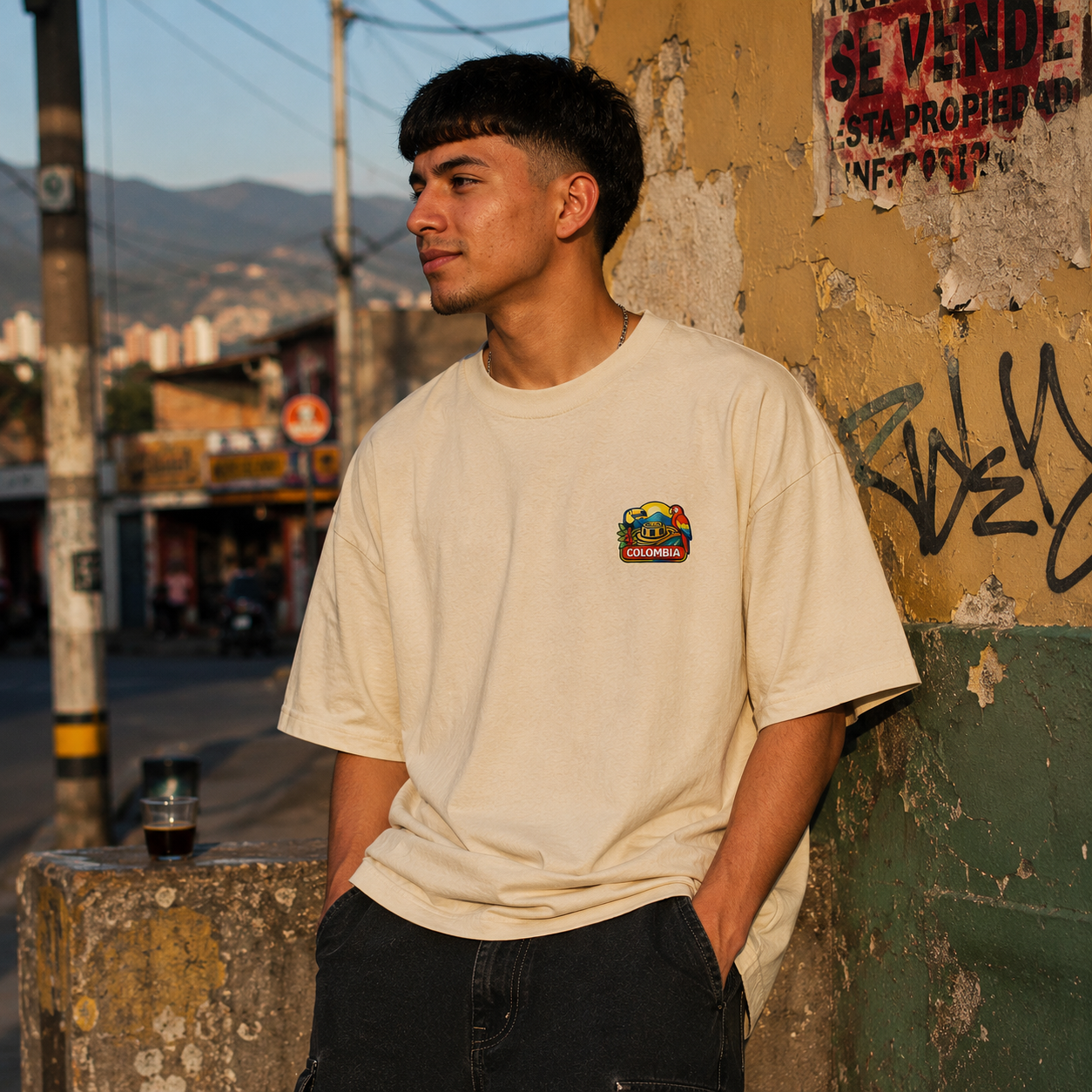Lifestyle calle Medellin cream