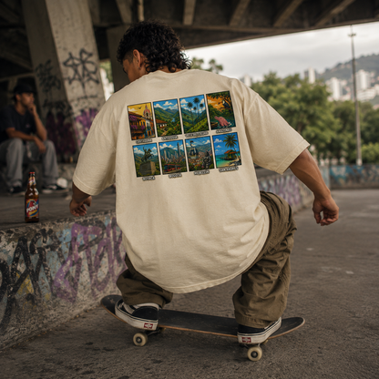 Skate lifestyle print trasero 8 ciudades
