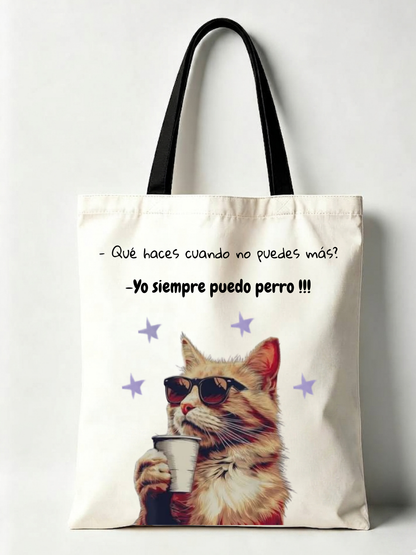 TOTEBAGS COLECCIÓN "DISOCIANDO" MALA MAÑA-Yo siempre puedo, perro!